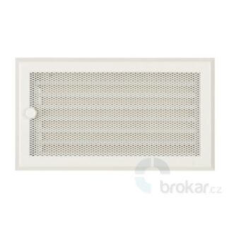 Krbová mřížka 16x32cm s žaluzií bílá
