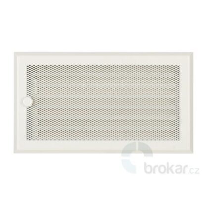 Krbová mřížka 16x32cm s žaluzií bílá