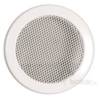 Krbová mřížka kulatá 125mm bílá