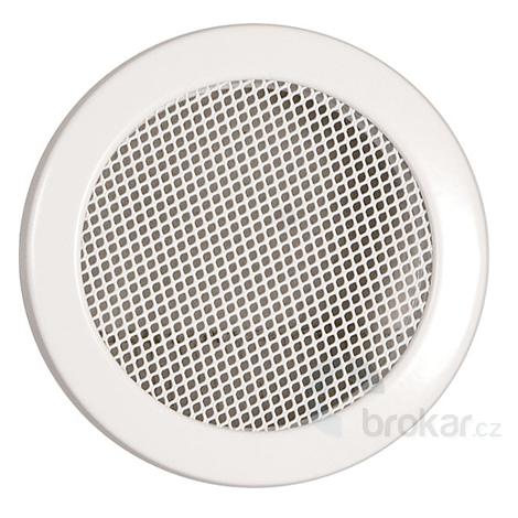 Krbová mřížka kulatá 125mm bílá