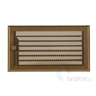 Krbová mřížka 16x32cm s žaluzií staré zlato