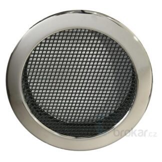 Krbová mřížka kulatá 100mm chrom