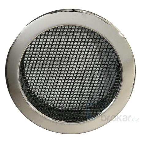 Krbová mřížka kulatá 100mm chrom