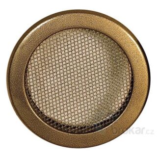 Krbová mřížka kulatá 100mm staré zlato