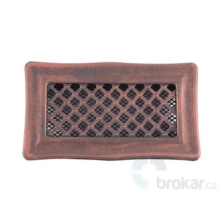 Krbová mřížka 10x20cm DECO měděná patina