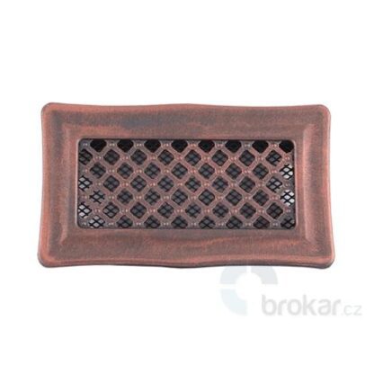 Krbová mřížka 10x20cm DECO měděná patina
