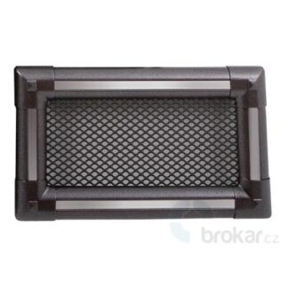 Krbová mřížka 10x20cm EXCLUSIVE grafit / inox