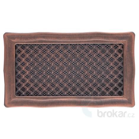 Krbová mřížka 16x32cm DECO měděná patina