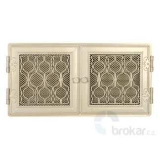 Krbová mřížka stylová 21x43cm bílý antik