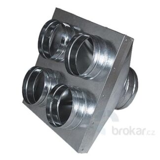 Rozbočovací skříňka 160/4x125 mm raketa, pozink