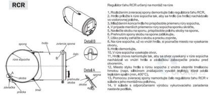 DARCO Regulátor tahu se sponou pro připojení na kouřovod - 120 - 200mm - Obrázek 7