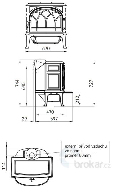 Jotul F 400 ECO SE BBE modročerný smalt - Obrázek 3