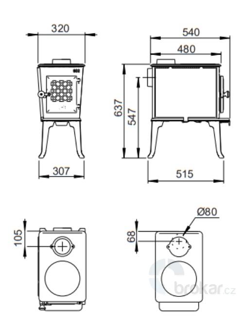 Jotul F 602 ECO BBE modročerný lak - Obrázek 4