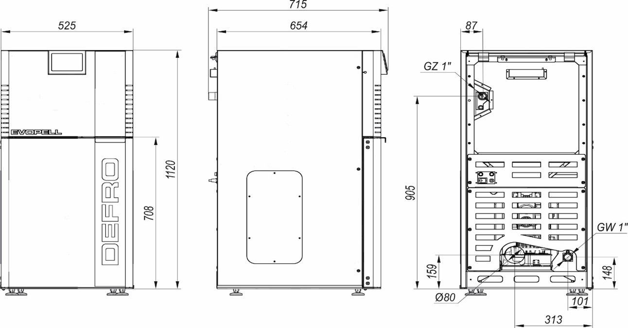 DEFRO HEAT Automatický kotel na pelety EVOPELL 8 kW - Obrázek 2