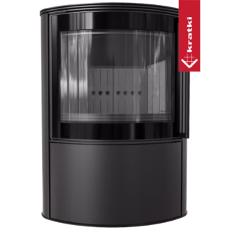 KRATKI Bjorn  Ø 150 8 kW černá Thermotec