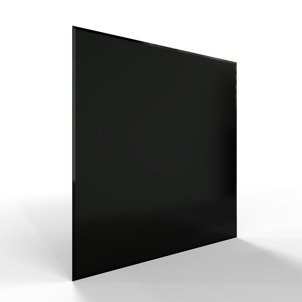 Sklo pod kamna - FLAMINGO Čtverec 1200x1200 mm, černé, fazeta / 6 mm - Obrázek 2